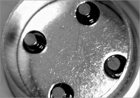 An inside image of the clean interior of a Teledyne Hastings Gauge Tube